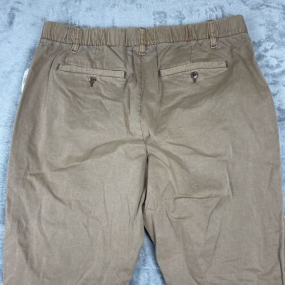 Old Navy Women's Trousers Adjustable Waist, Cuffed Leg Pant Size Brown NWT - Picture 7 of 8